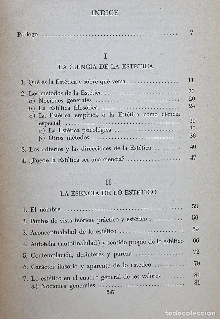 Libros de segunda mano: Est&eacute;tica. Friedrich Kainz - Foto 4