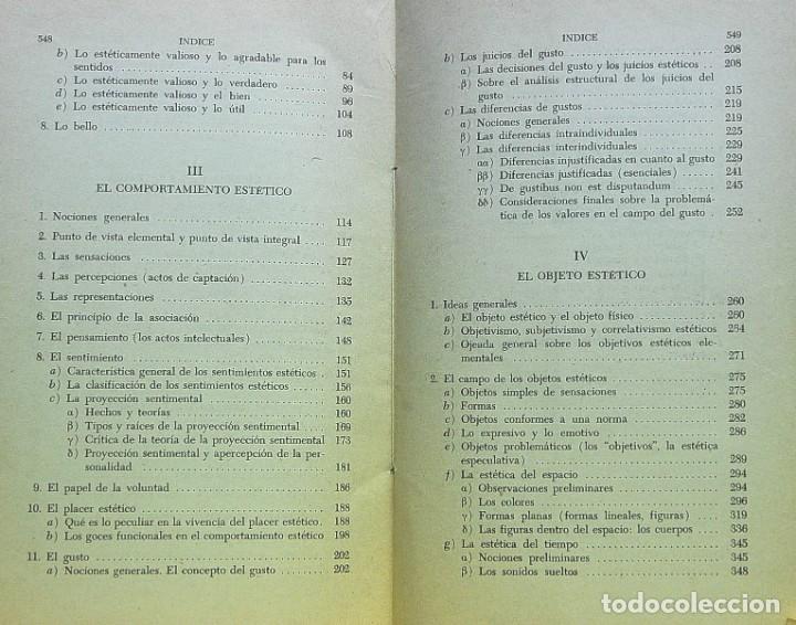 Libros de segunda mano: Est&eacute;tica. Friedrich Kainz - Foto 5