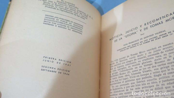 Libros de segunda mano: 1944.- UTOPIA. TOMAS MORO. SOPENA - Foto 2