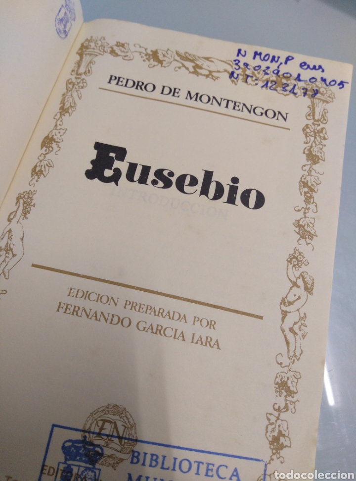 Libros de segunda mano: Eusebio (Parte primera) - Pedro de Montegon. - Foto 3