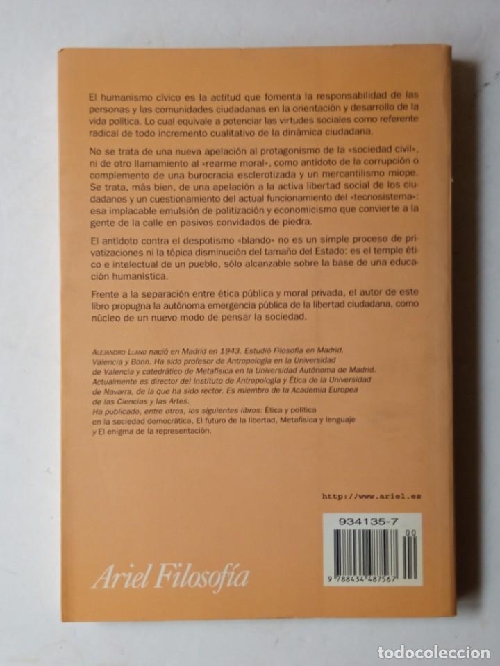 Libros de segunda mano: ALEJANDRO LLANO Humanismo civico - Foto 3