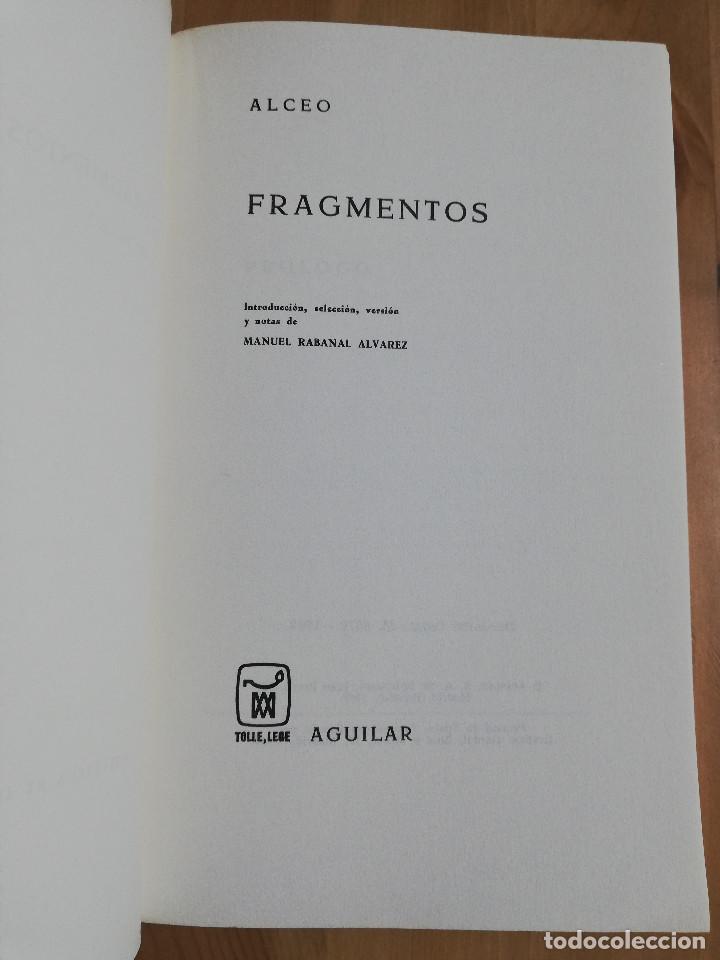Libros de segunda mano: FRAGMENTOS (ALCEO) - Foto 2