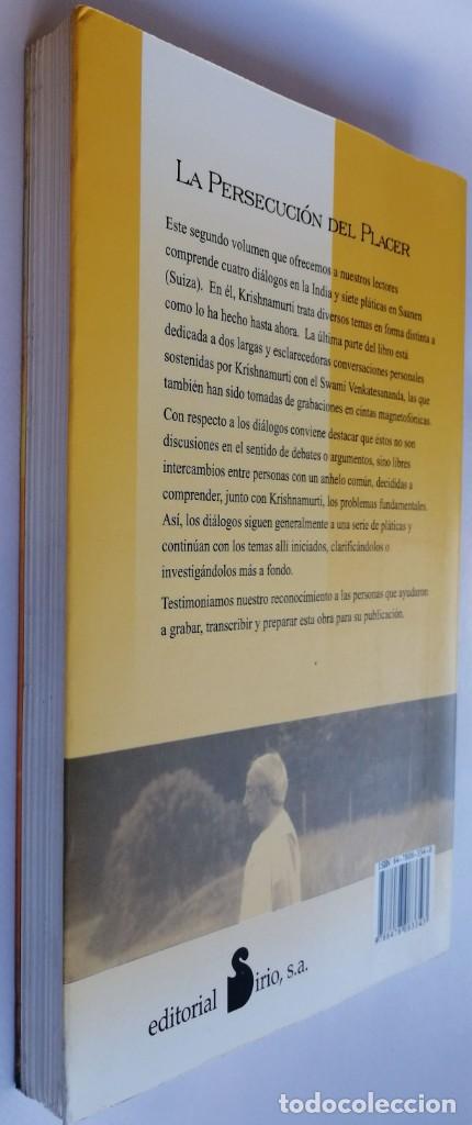 Libros de segunda mano: La persecuci&oacute;n del placer, Krishnamurti, Sirio - Foto 3