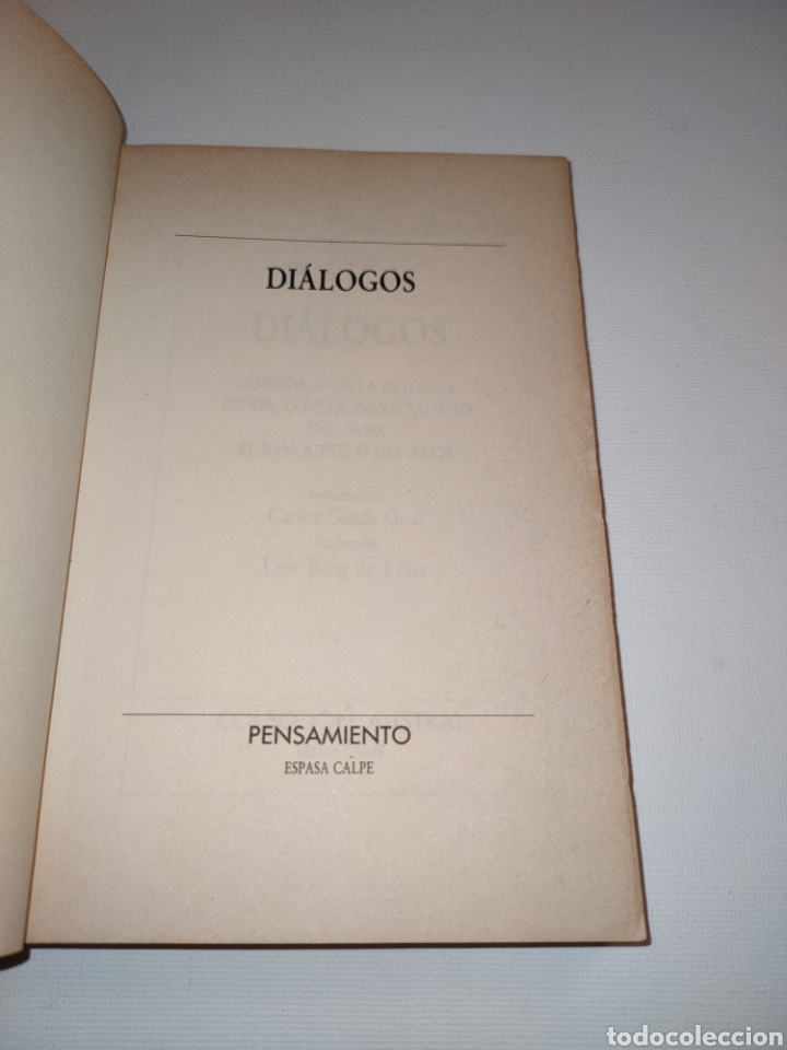 Libros de segunda mano: Di&aacute;logos. Plat&oacute;n. - Foto 2