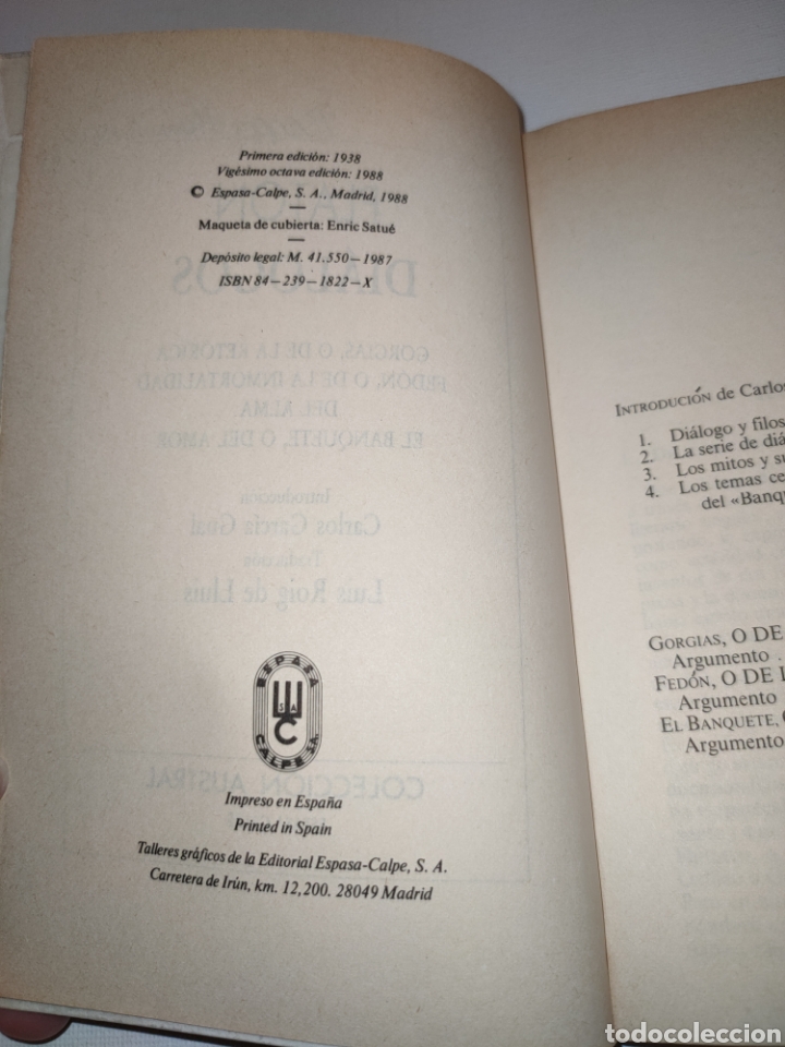 Libros de segunda mano: Di&aacute;logos. Plat&oacute;n. - Foto 3