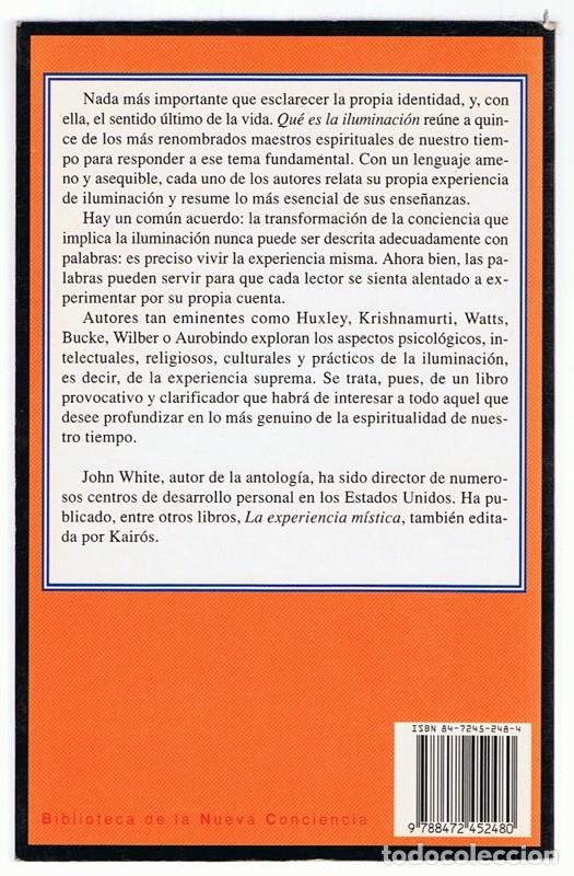 Libros de segunda mano: QU&Eacute; ES LA ILUMINACI&Oacute;N JOHN WHITE - Foto 2