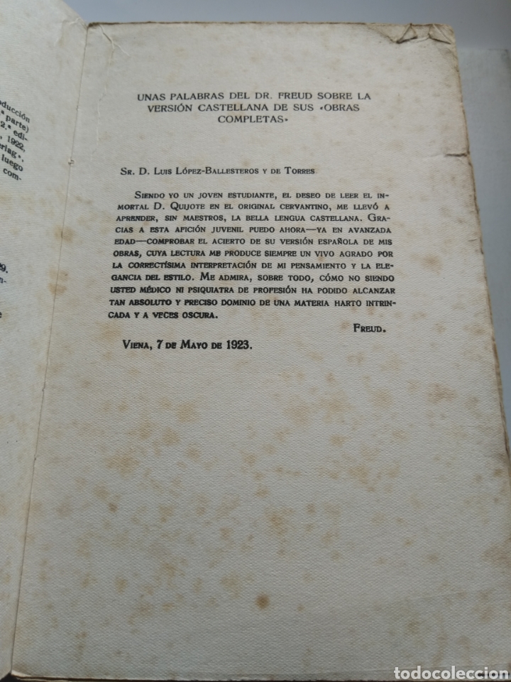 Libros de segunda mano: INTRODUCCI&Oacute;N A LA PSICOANALISIS/S. FREUD - Foto 3