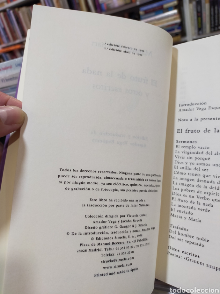 Libros de segunda mano: EL FRUTO DE LA NADA - MAESTRO ECKHART - EDICIONES SIRUELA - Foto 7