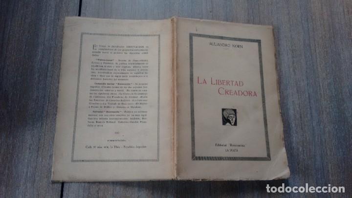 Libros de segunda mano: ALEJANDRO KORN - LA LIBERTAD CREADORA - Foto 2