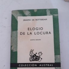 Libros de segunda mano: ELGIO DE LA LOCURA - ERASMO DE ROTTERDAM