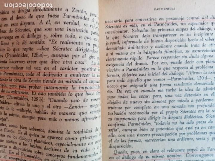 Libros de segunda mano: PARMENIDES. PLATON. AGUILAR 1966. - Foto 6