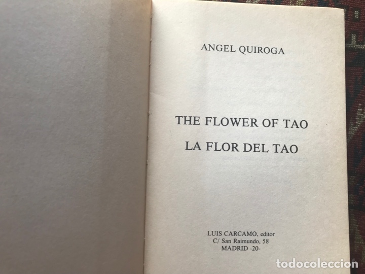 Libros de segunda mano: La flor del Tao. &Aacute;ngel Quiroga. Versi&oacute;n biling&uuml;e - Foto 4