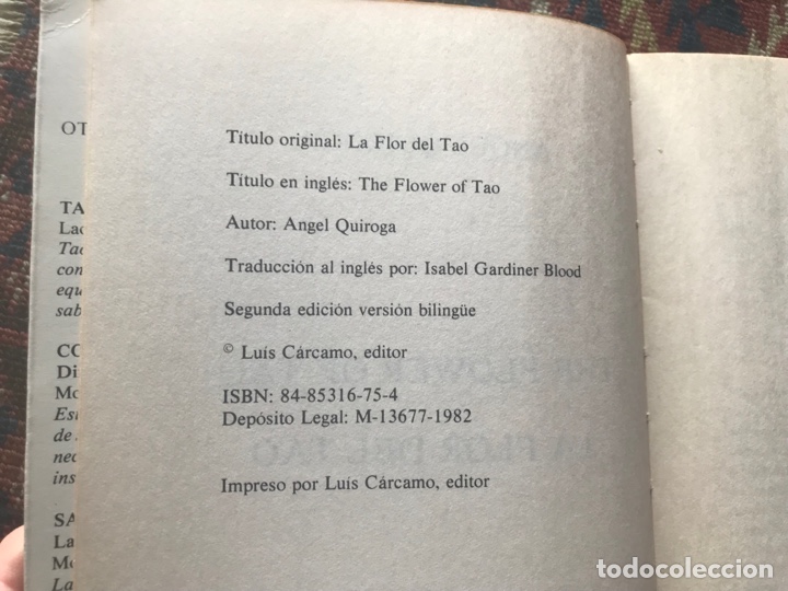 Libros de segunda mano: La flor del Tao. &Aacute;ngel Quiroga. Versi&oacute;n biling&uuml;e - Foto 6