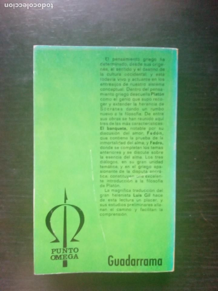 Libros de segunda mano: Platon. El Banquete, Fed&oacute;n y Fedro. - Foto 6