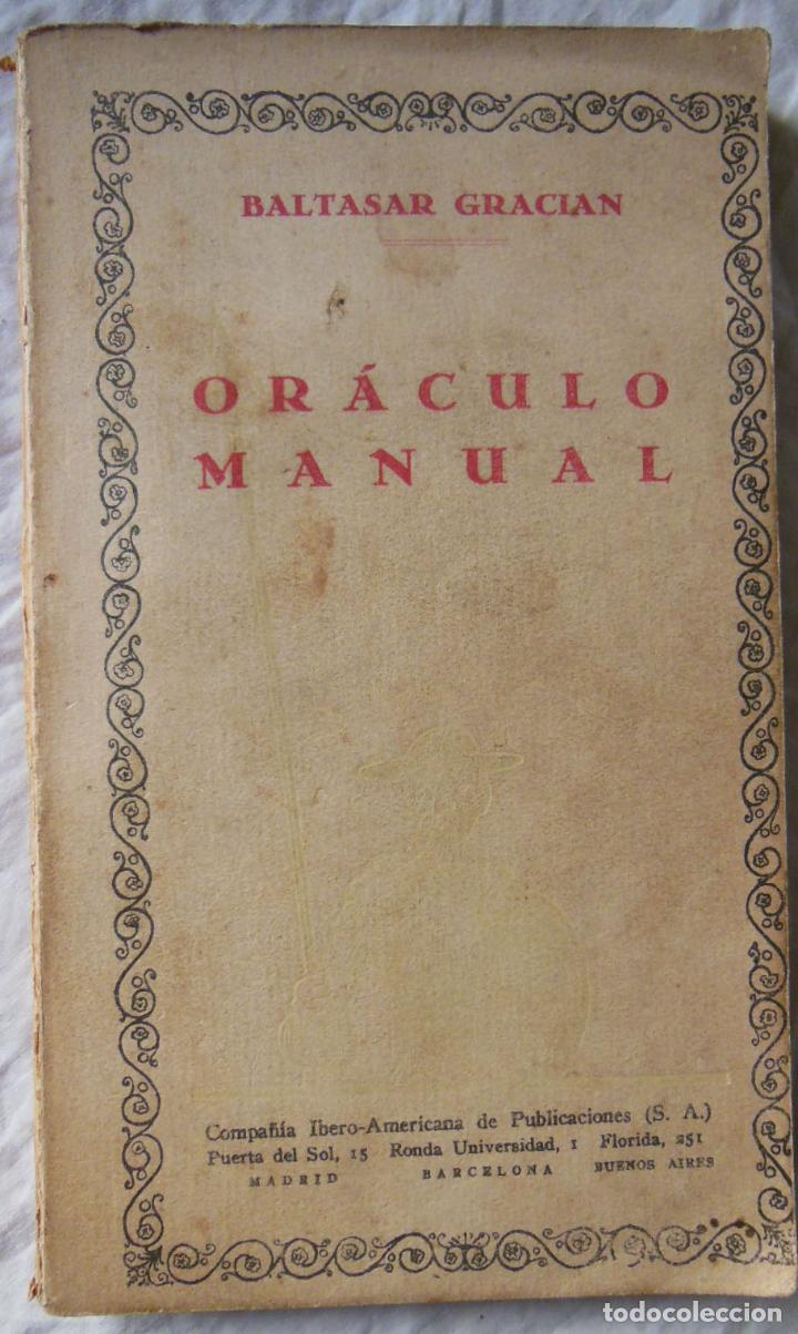 Libros de segunda mano: OR&Aacute;CULO MANUAL. BALTASAR GRACIAN - Foto 1