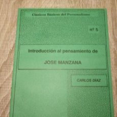 Libros de segunda mano: INTRODUCCIÓN AL PENSAMIENTO DE JOSÉ MANZANA ** DÍAZ, CARLOS.. Lote 296071448