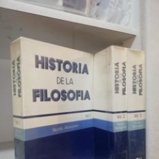 Libros de segunda mano: HISTORIA DE LA FILOSOFÍA. OBRA COMPLETA EN TRES VOLÚMENES.- ABBAGNANO, NICOLÁS.. Lote 297384058