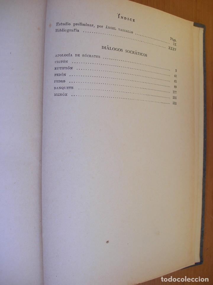Libros de segunda mano: DI&Aacute;LOGOS SOCR&Aacute;TICOS / PLATON - Foto 3