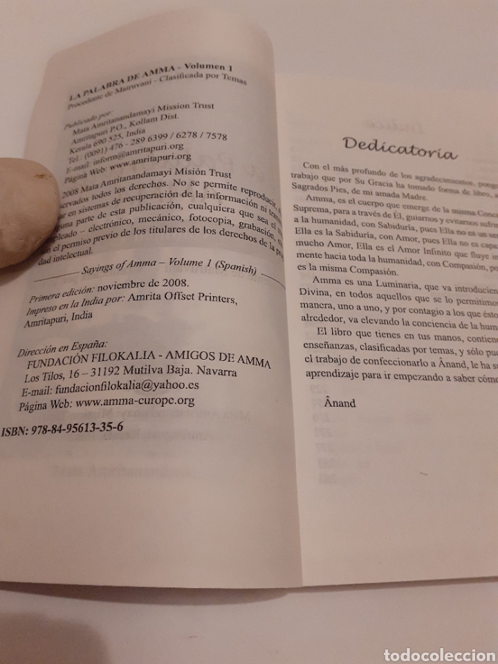 Libros de segunda mano: Palabra de Amma, Vol. 1, 2008 - Foto 4