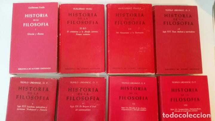 Libros de segunda mano: GUILLERMO FRAILE / TEÓFILO URDANOZ. Historia de la filosofía. 8 tomos - BAC - Foto 3 - 299480508