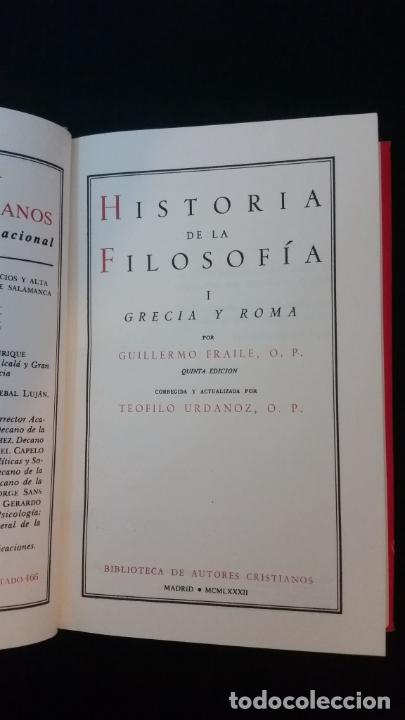 Libros de segunda mano: GUILLERMO FRAILE / TEÓFILO URDANOZ. Historia de la filosofía. 8 tomos - BAC - Foto 4 - 299480508