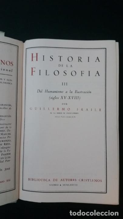 Libros de segunda mano: GUILLERMO FRAILE / TEÓFILO URDANOZ. Historia de la filosofía. 8 tomos - BAC - Foto 8 - 299480508