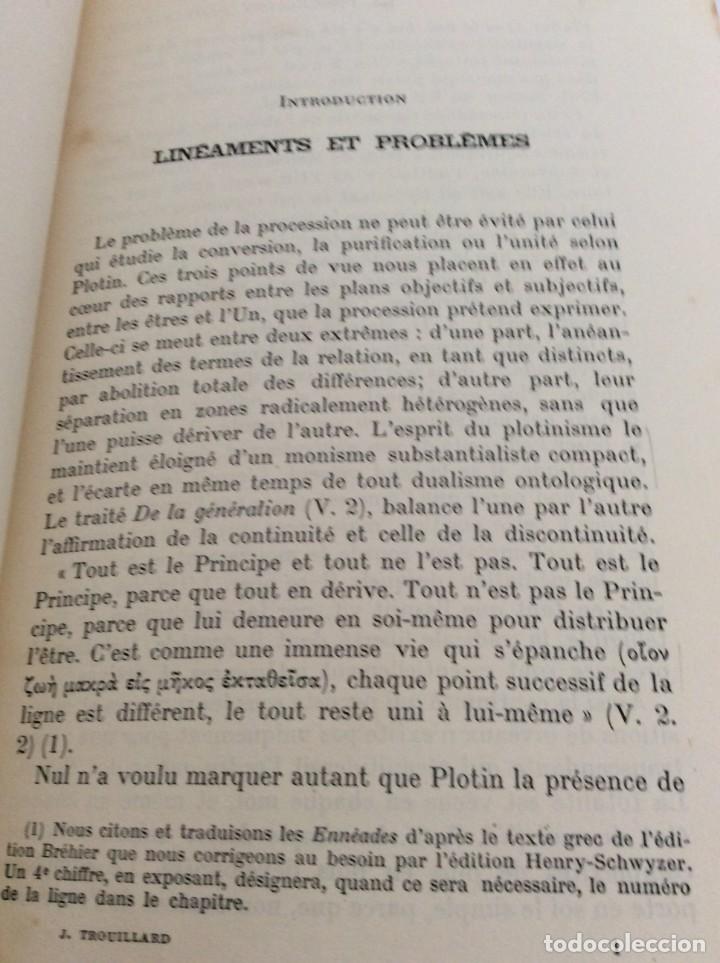 Libros de segunda mano: La procession plotinienne, Por Jean Trouillard, 1955. - Foto 3 - 300231768