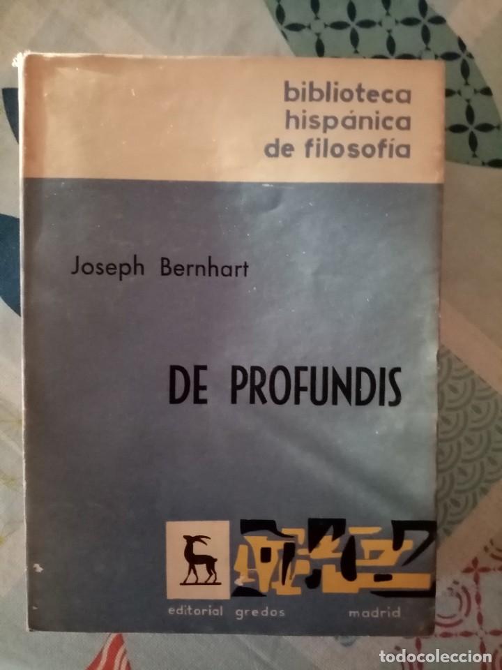 Libros de segunda mano: De profundis de Joseph Bernhart Ed. Gredos - Foto 1