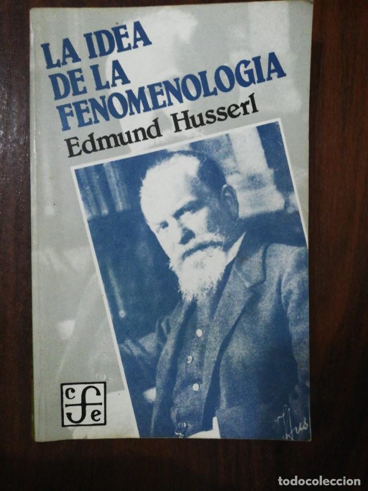 La Idea De La Fenomenología. Cinco Lecciones - - Comprar Libros De ...