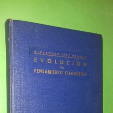 Libros de segunda mano: ALEJANDRO DIEZ BLANCO: EVOLUCION DEL PENSAMIENTO FILOSOFICO. 1942.