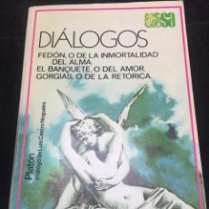 Libros de segunda mano: DIÁLOGOS PLATÓN. SELECCIONES AUSTRAL Nº 19. ESPASA CALPE 1982. FEDÓN. BANQUETE. GORGIAS.. Lote 311117783
