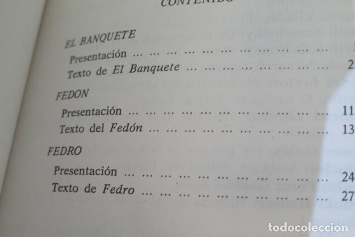 Libros de segunda mano: El banquete. Fed&oacute;n. Fedro. PLAT&Oacute;N - Foto 2