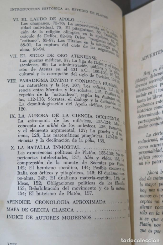 Libros de segunda mano: INTRODUCCION HISTORICA AL ESTUDIO DE PLATON. Eggers Lan - Foto 3