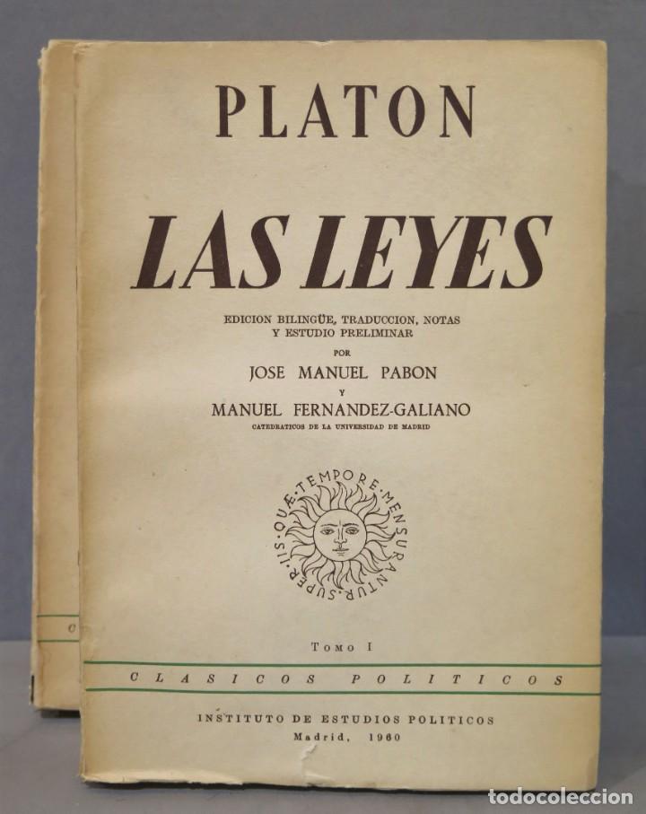 Libros de segunda mano: Las Leyes. Plat&oacute;n. 2 TOMOS - Foto 1