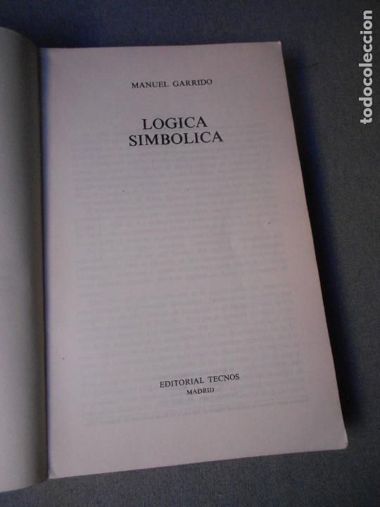 Libros de segunda mano: LOGICA SIMBOLICA - Foto 2