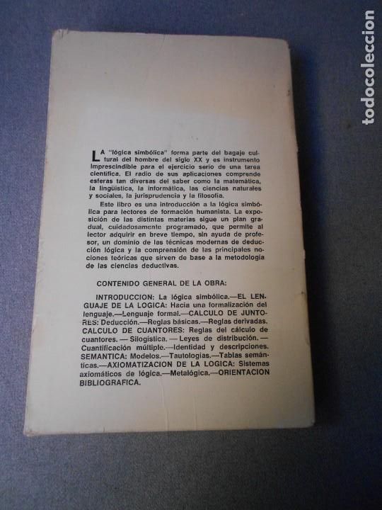 Libros de segunda mano: LOGICA SIMBOLICA - Foto 7