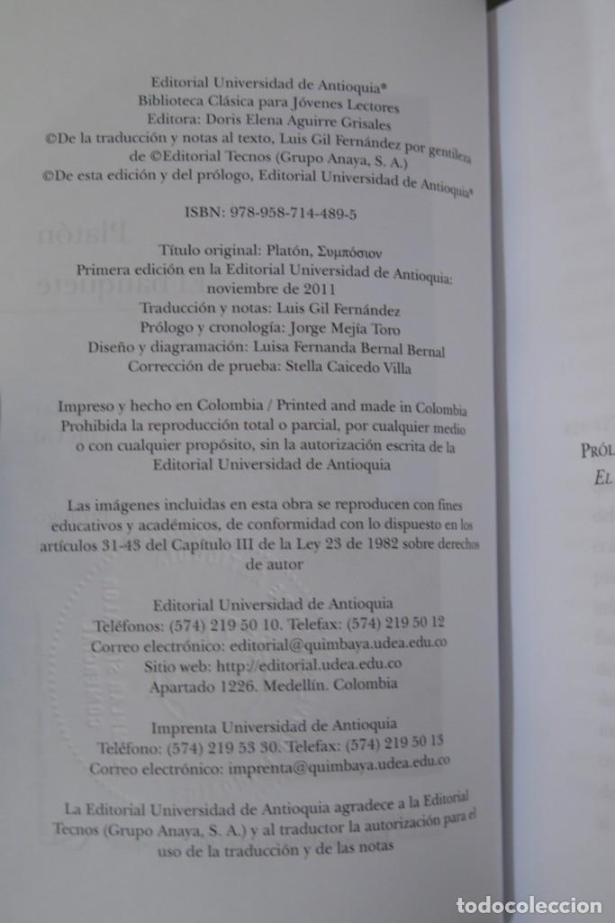 Libros de segunda mano: EL BANQUETE. PLATON - Foto 2