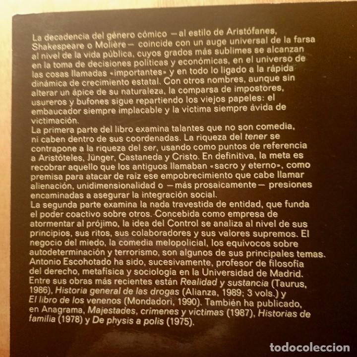 Libros de segunda mano: EL ESP&Iacute;RITU DE LA COMEDIA - ANTONIO ESCOHOTADO - Foto 2