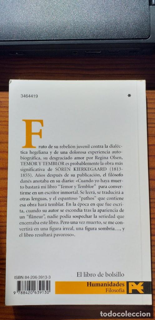 Libros de segunda mano: Kierkegaard. Temor y temblor - Foto 2