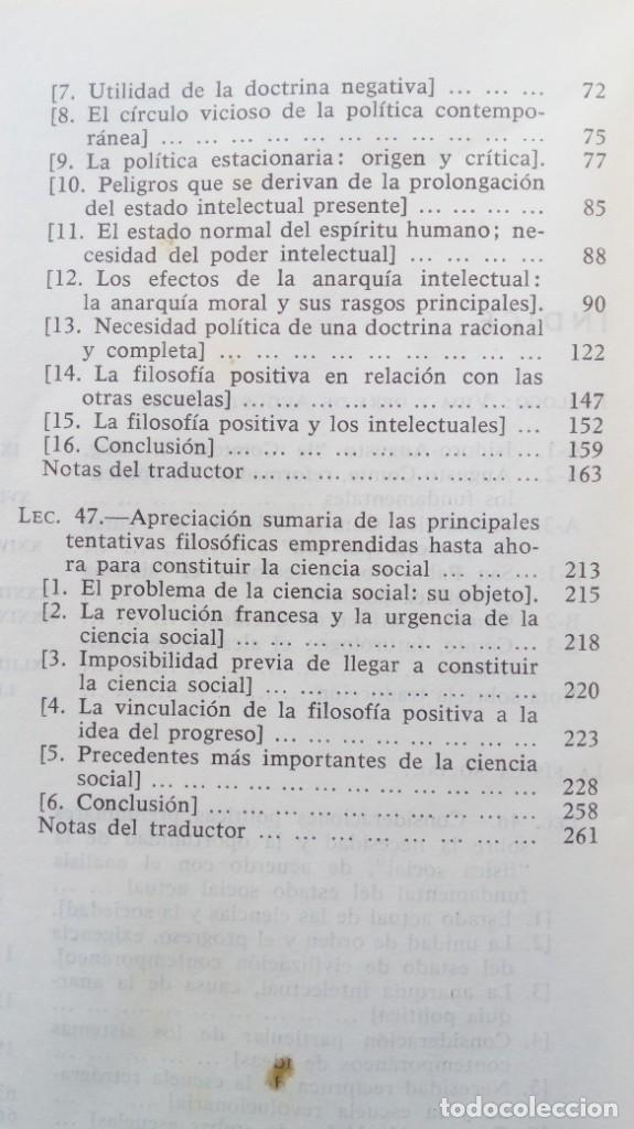 Libros de segunda mano: La f&iacute;sica social. Comte. - Foto 4