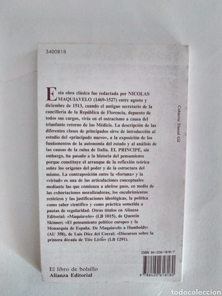 Libros de segunda mano: El pr&iacute;ncipe / Maquiavelo - Foto 3