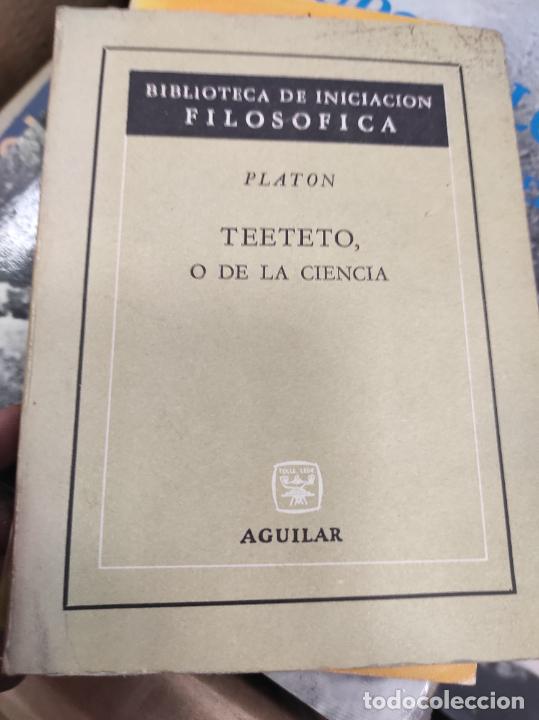 Libros de segunda mano: PLATON.-TEETETO O DE LA CIENCIA.-PROLOGO Y TRADUCCION DEL GRIEGO POR JOSE ANTONIO MIGUEZ.-AGUILAR