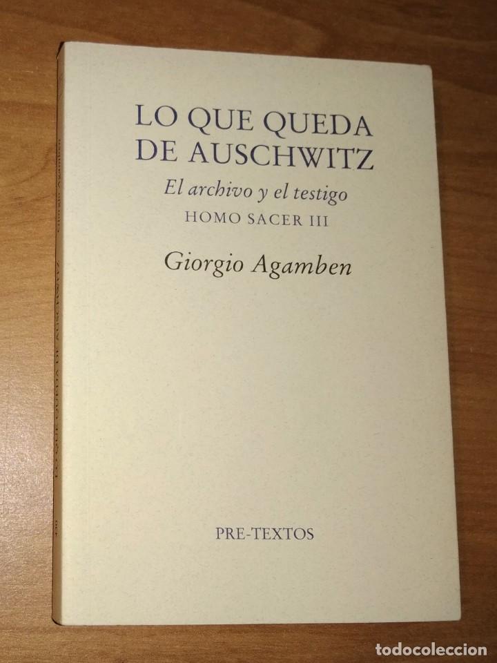 Giorgio Agamben Lo Que Queda De Auschwitz El Vendido En Venta 