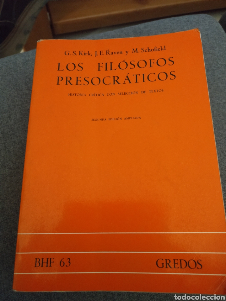 Second hand books: Los filosofos presocr&aacute;ticos