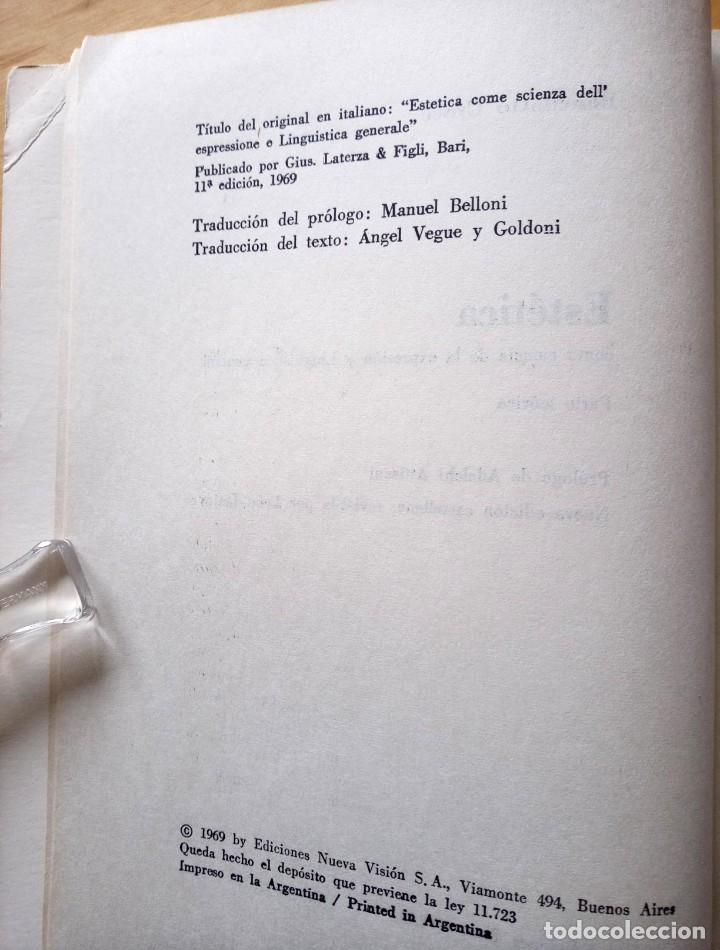 Libros de segunda mano: BENEDETTO CROCE ESTETICA - Foto 4