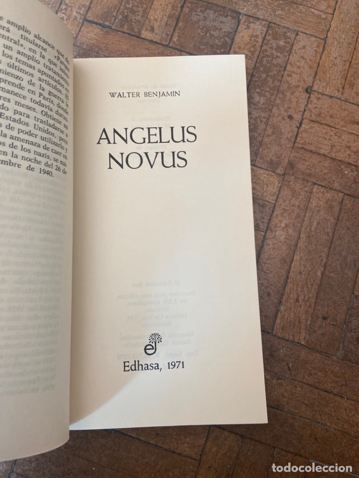 Libros de segunda mano: Angelus Novus - Walter Benjamin - Edhasa (1971) - Foto 4