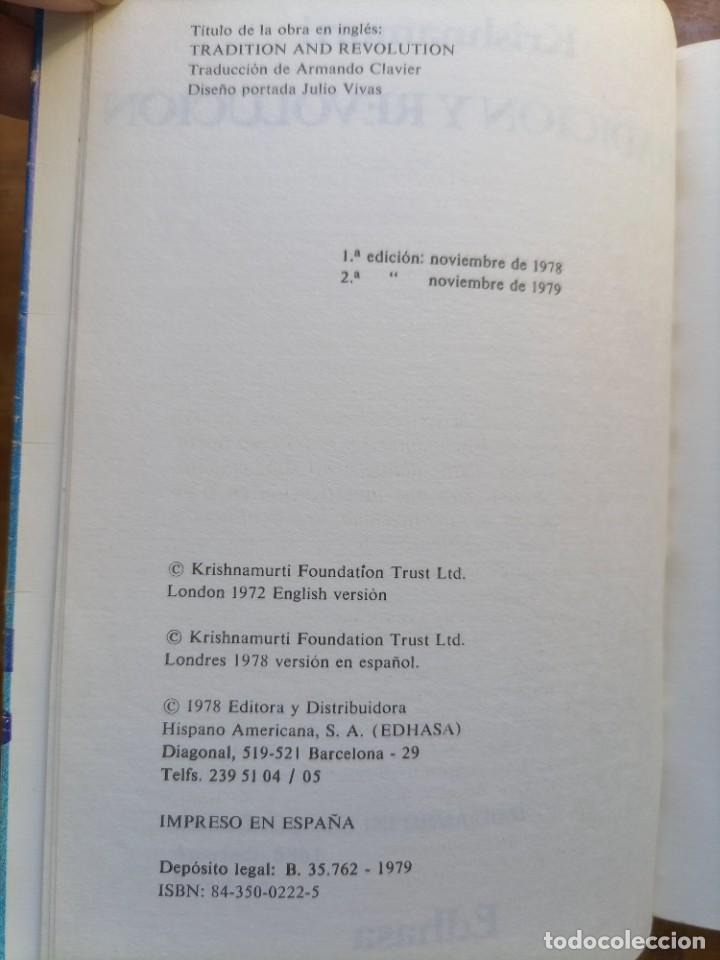 Libros de segunda mano: Krishnamurti tradici&oacute;n y revoluci&oacute;n - Foto 9