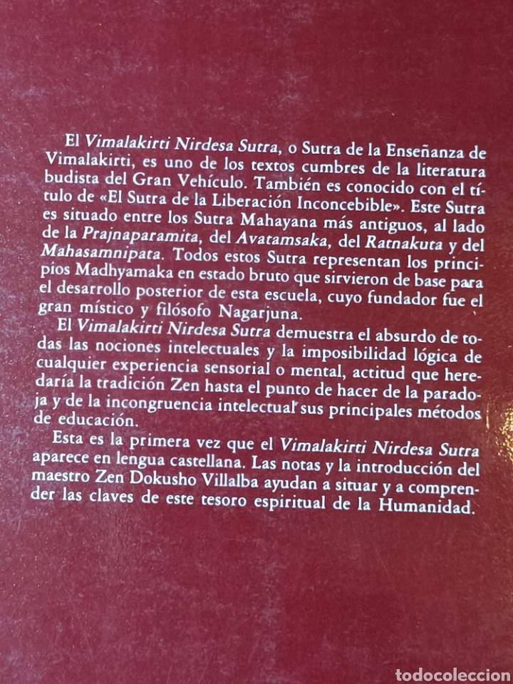 Libros de segunda mano: La ense&ntilde;anza de Vimalakirti. - Foto 2