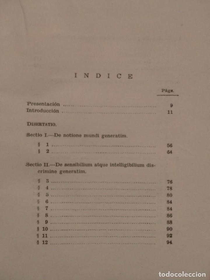 Libros de segunda mano: IMMANUEL KANT. LA &rdquo;DISSERTATIO&rdquo; DE 1770 .CSIC - Foto 3
