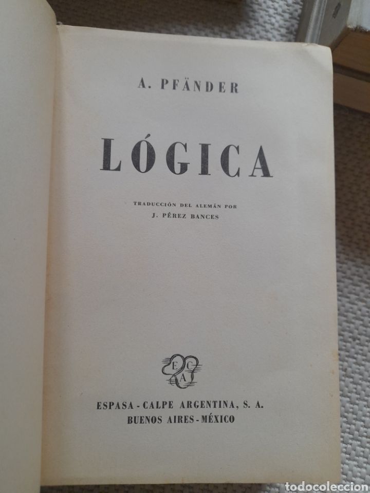 Libros de segunda mano: L&oacute;gica. A. Pfander - Foto 2